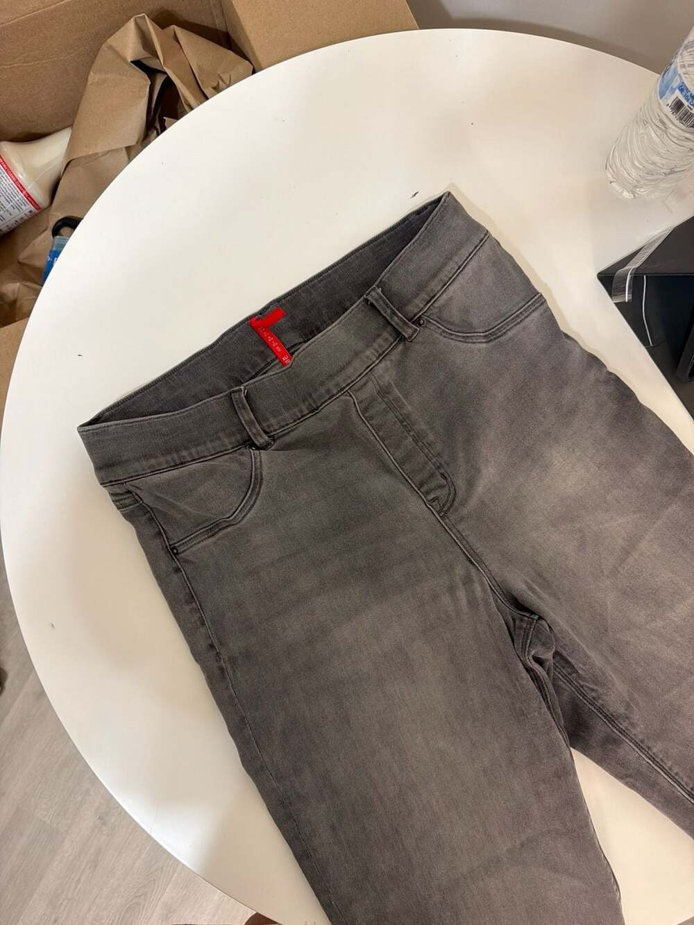 Spanx distressed skinny jeans in vintage gray - Picture 1 of 8